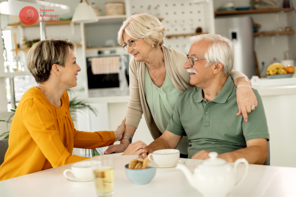 Hearing Loss in Seniors Toronto family conversation